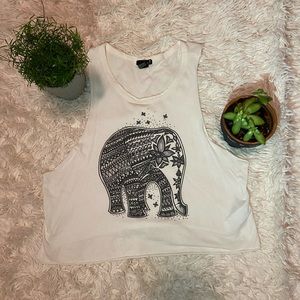 Forever 21 Elephant Drawing Tank Top